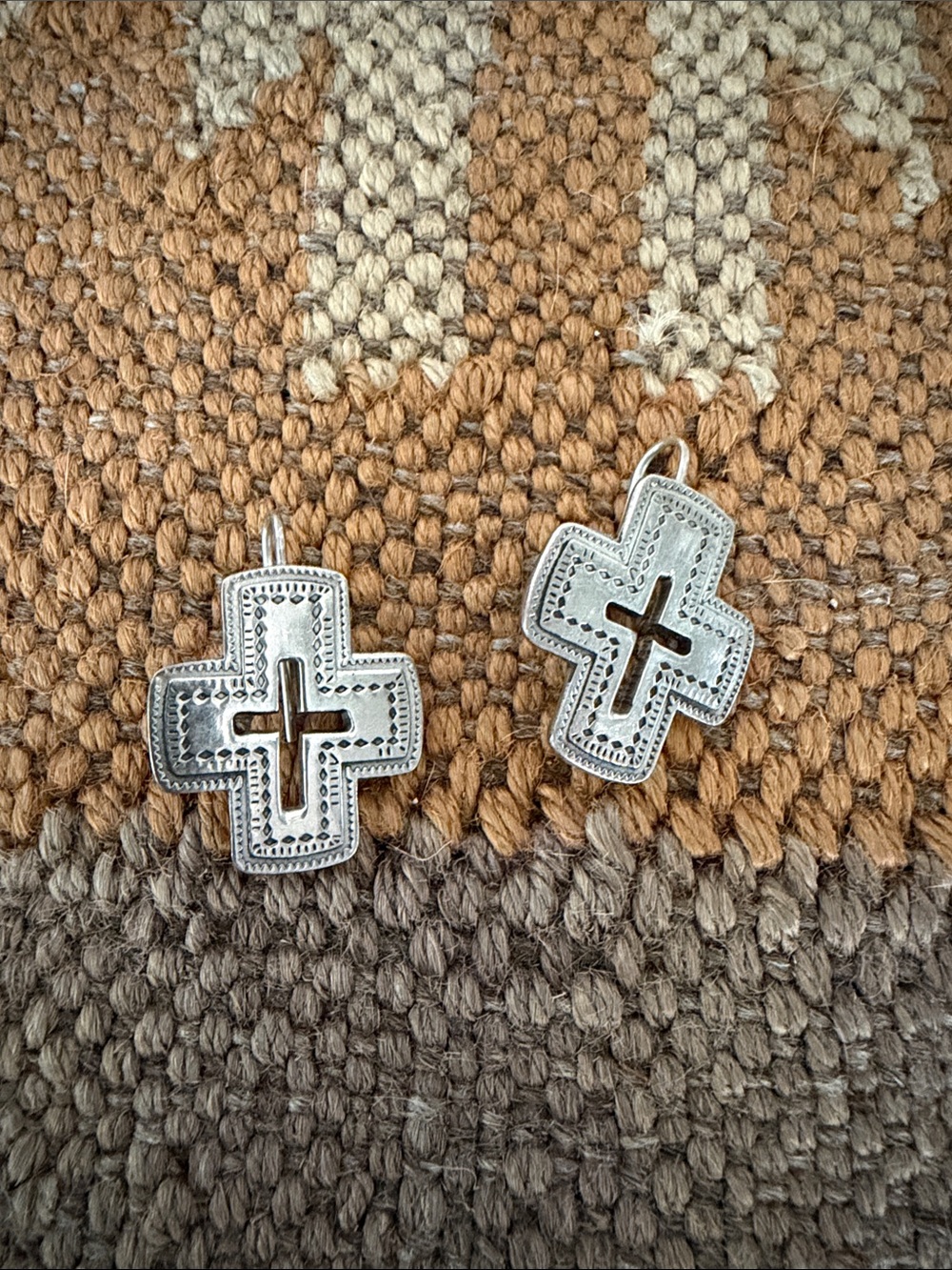 Southwestern style sterling earrings